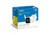 TP-Link Tapo Outdoor Security Wi-Fi Camera Ultra-High-Definition Video 2K Resolution Wired or Wireless Networking Advanced Night Vision Two-Way Audio & Sound and Light Alarm - CompuMe